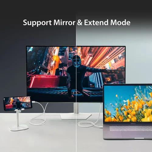 Vista 5 de j5create Cable USB-C a DisplayPort - 4K a 144Hz, 3.9 pies, cable tipo C a DP, compatible con iPhone 15 Pro/Max, MacBook Pro/Air, iPad Pro, XPS