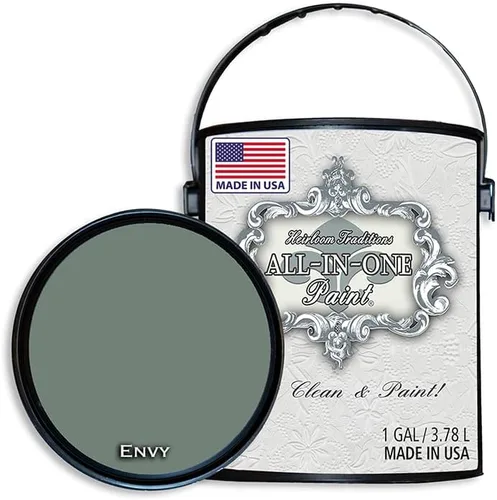 Vista 18 de Pintura TODO EN UNO, Abbey (gris cálido), Muestra de 8oz - Pintura duradera para gabinetes y muebles. Imprimación y capa superior incorporadas,