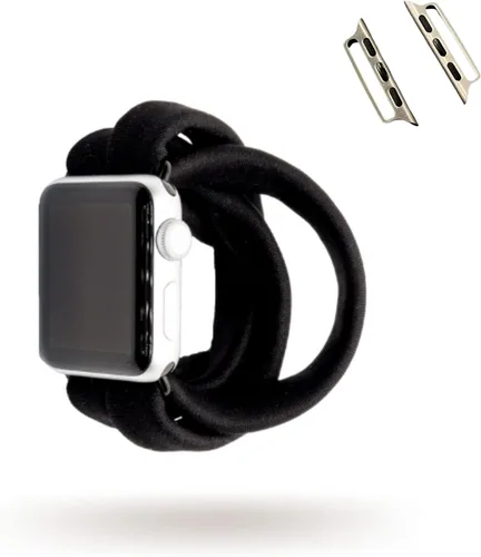 Vista 10 de Black Yoga Band® Apple Watch Series 1-8, 1.496 in 1.575 in 1.614 in 1.654 in 1.732 in 1.772 in - Dót Outfitters