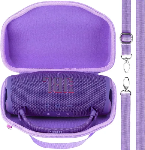 Vista 15 de Carcasa Rígida Lebakort Compatible con Altavoz JBL Charge 5 Charge 4 Impermeable (Carcasa Negra)