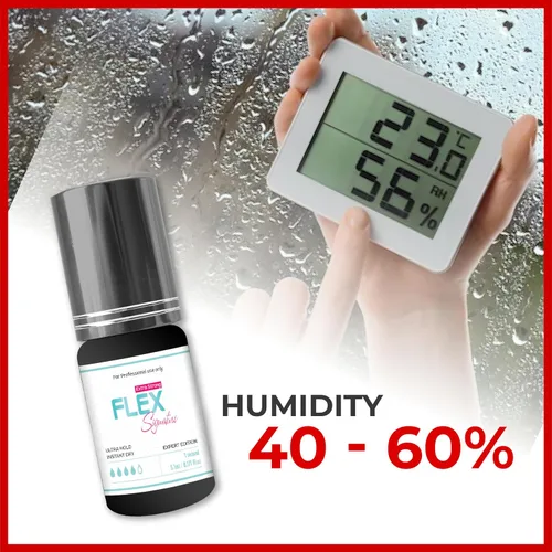 Vista 5 de THE LASH SUPPLY Pegamento de extensión de pestañas Flex Strong Hold de 0.17 onzas, suministros de extensión de pestañas, viscosidad media, retención