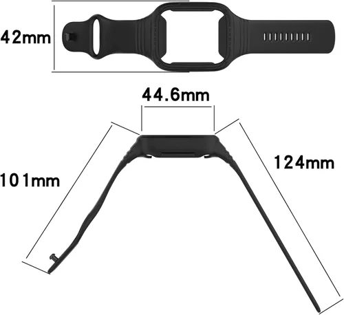 Vista 7 de MOTONG Compatible con Xiaomi Redmi Watch 3 Active - Correa de repuesto de silicona para muñeca (color negro silicona)