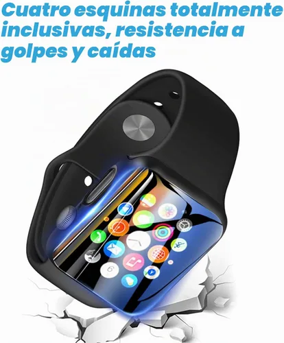 Vista 4 de Ailun Funda protectora de pantalla para Apple Watch Series 9, 8 y 7 [1.61 pulgadas], carcasa rígida ultrafina de policarbonato integrado con vidrio