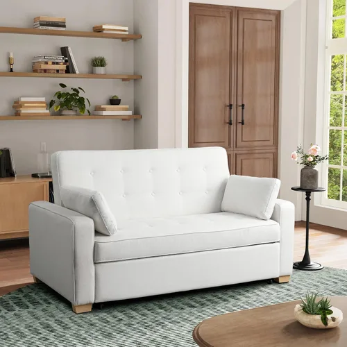 Vista 20 de Serta Ainsley Sofá Cama Convertible de 66.5", Tamaño Full, Dreamcoil Comfort, Tela Tejida Suave, Carbón