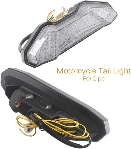 Vista 5 de Luz trasera integrada para motocicleta LED luz trasera compatible con Yamaha FZ-09 MT-09 2014 lente transparente