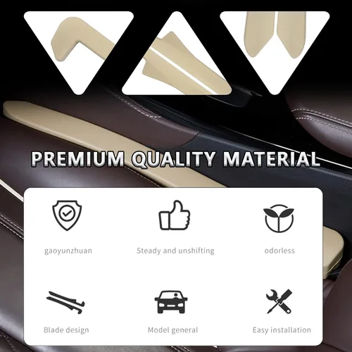Vista 3 de Junecarp Paquete de 2 rellenos de espacio para asiento de automóvil, organizador flexible para evitar que los artículos se caigan, accesorios