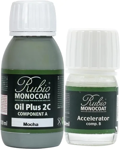 Vista 180 de Rubio Monocoat Tinte y acabado para madera de 650 pies cuadrados - Niebla 5% Oil Plus 2C Aceite de linaza ecológico de secado rápido