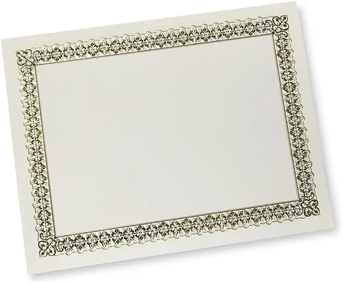 Vista 13 de Gartner Studios Papel de Certificado con Estrellas Abstractas en Lámina, Papelería Personalizada, Estampado en Lámina, 8.5" x 11", 15 Hojas