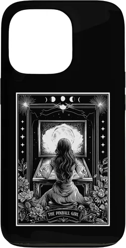 Vista 10 de The Pinball Girl Retro Arcade Game 80s Tarot Card Skeleton Case for iPhone 17