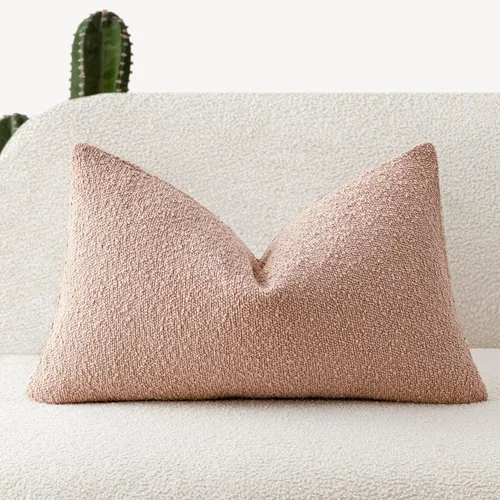 Vista 71 de Foindtower Fundas de almohada decorativas con textura de boucle, fundas de almohada sólidas, neutrales, suaves y acogedoras para silla, sofá