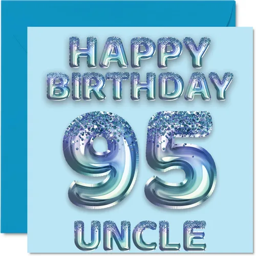 Vista 305 de Stuff4 Tarjeta de primer cumpleaños para niños, globo de fiesta con purpurina azul, tarjetas de feliz cumpleaños para niño de 1 año, nieto, hijo, 57