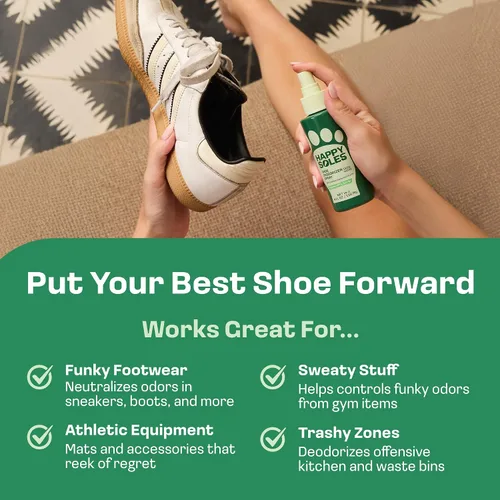 Vista 4 de Spray desodorante de zapatos para equipo de gimnasio y zapatos malolientes causados por pies apestosos – Fuerte luchador de olores para tenis, botas