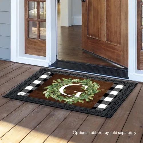 Vista 2 de Briarwood Lane Felpudo con monograma de corona con letra G (Monogram G)