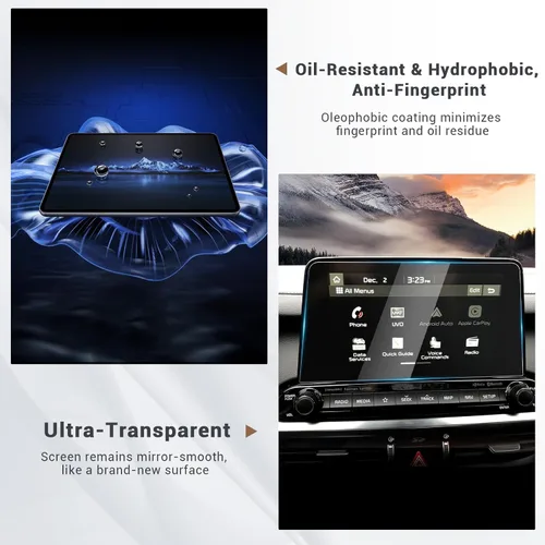 Vista 3 de YEE PIN Protector de pantalla de vidrio templado HD de 8 pulgadas para Kia Forte 2019, 2020, 2021, 2022, protector de pantalla de 8 pulgadas