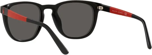 Vista 6 de Polo Ralph Lauren PH4182U - Gafas de sol cuadradas de ajuste universal color gris oscuro 2087in