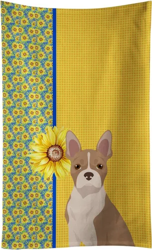 Vista 37 de Caroline's Treasures WDK5313KTWL - Toalla de cocina con diseño de girasoles de verano, color negro y tostado, Airedale Terrier, toalla de mano