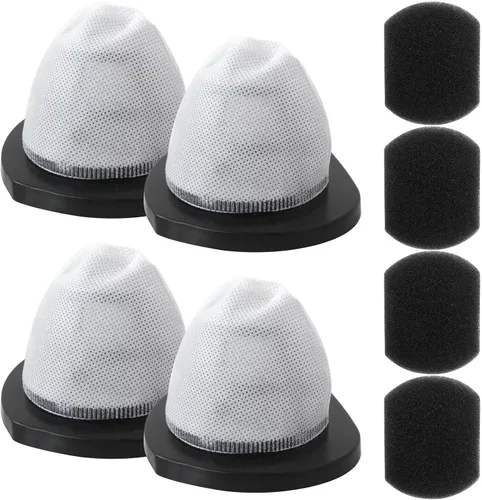 Vista 2 de Paquete de 4 filtros de vacío 2030 y 4 filtros de espuma para aspiradora Bissell 2030 de peso pluma, modelo 2030 2030L 20303 20306 20307 20309 2030H