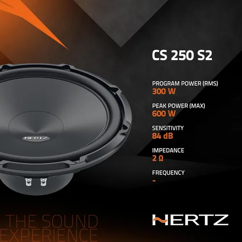 Vista 5 de HERTZ Cento Series CS-250-S2 Subwoofer SVC RMS 2-Ohm de 10" (250mm) 300 vatios