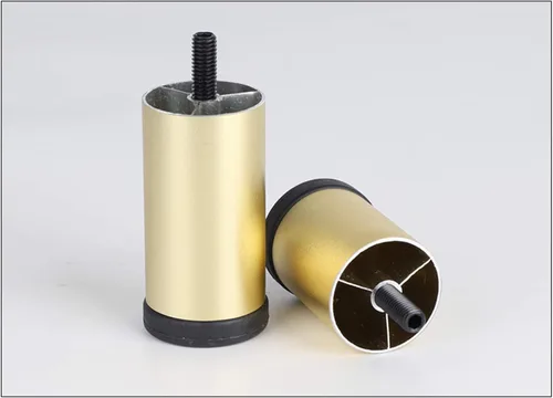 Vista 3 de Patas ajustables de aleación de aluminio para muebles, modernas patas de sofá roscadas de oro mate M8, mesa de centro/gabinete