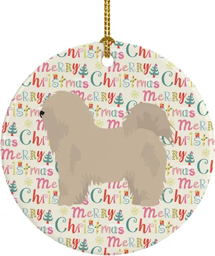 Vista 89 de Caroline's Treasures Abyssinian Sand Terrier - Adorno de cerámica para colgar en el árbol de Navidad, para el hogar, Navidad, fiestas, regalo, 3
