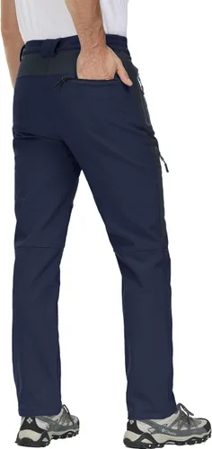 Vista 3 de MAGCOMSEN Men's Winter Pants Snow Pants Fleece Lined Water Resistant 4 Zip Pockets Skiing Pants