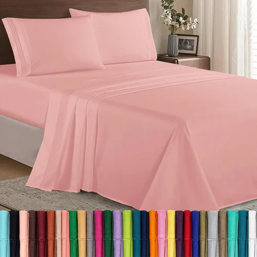 Vista 43 de Elegant Comfort - Juego de sábanas de microfibra de 1500 hilos de calidad hotelera prémium de 4 piezas - Resistente a arrugas, sábana bajera