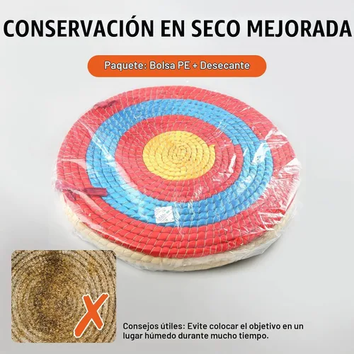 Vista 6 de VEVOR Straw Archery Targets, 20" Round Archery Target for Backyard, Traditional Solid Straw, Red