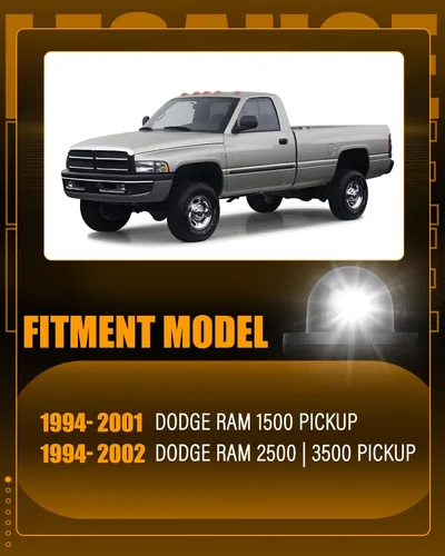 Vista 7 de LESAUCE Kit de luces LED para matrícula para Dodge Ram 1500 Pickup 1994-2001, Dodge Ram 2500/3500 1994-2002 Pickup - LED blanco de 6000 K, carcasa