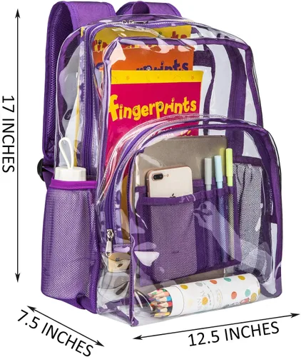 Vista 2 de Vorspack Mochila transparente de PVC resistente