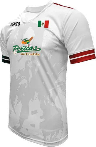 Vista 2 de Jersey México Pericos de Puebla 100% Poliéster BlancoGris_Hecho en México