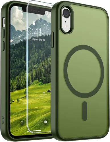 Vista 259 de Funda magnética SUPFINE para iPhone SE 2022 (3ª)/2020 (2ª), iPhone 8 Con protector de pantalla, mate translúcido, compatible con MagSafe, grado
