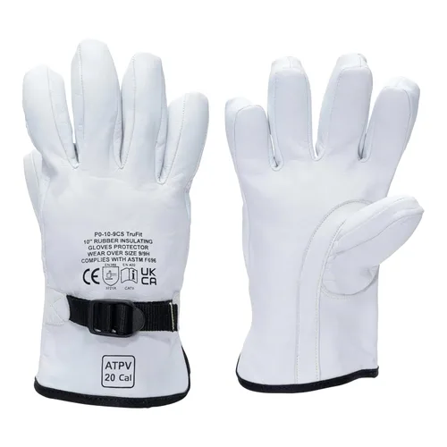 Vista 2 de Protectores de guantes eléctricos de cuero OBERON Clase 0
