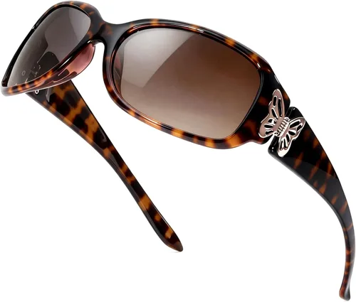 Vista 9 de LVIOE - Lentes de sol polarizadas para mujer, decoración de mariposa a la moda, para conducir y pescar - 99.99% de protección UV
