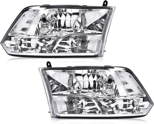 Vista 16 de PIT66 Conjunto de faros delanteros compatible con Dodge Ram 1500 2500 3500 2009-2012 (solo compatible con modelos de faros cuádruples) lente