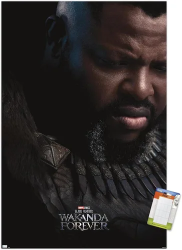 Vista 12 de Trends International Marvel Black Panther: Wakanda Forever - Póster de una hoja de M'Baku Versión enmarcada Barnwood