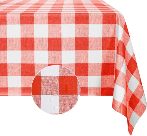 Vista 15 de Romanstile Mantel cuadrado de vinilo de verano, mantel de plástico impermeable a prueba de aceite, para exteriores, mantel de vinilo resistente