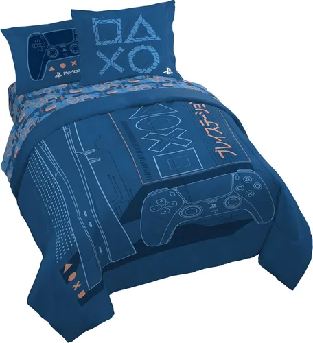 Vista 18 de Jay Franco Disney Lilo and Stitch - Juego de edredón tamaño Twin, ropa de cama de 5 piezas, incluye juego de sábanas y fundas de almohada, ropa