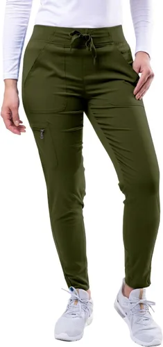 Vista 30 de Adar Pro Scrubs para mujeres - Pantalones de uniforme médico tipo jogger de yoga supremos Manzana