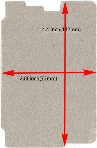Vista 2 de 2 piezas de accesorios de aislamiento térmico de mica para horno microondas, cubierta de guía de ondas/mica para Sharp PCOVPB085MRP0