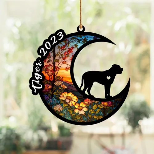 Vista 37 de Atrapasoles conmemorativo para perros, regalo de condolencia de perro de la pérdida del bulldog americano, regalos conmemorativos para los amantes