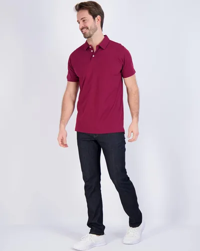 Vista 15 de Real Essentials Paquete de 3: Polo de manga corta de algodón para hombre, de secado rápido, transpirable, (disponible en tallas grandes y altas)