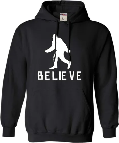 Vista 4 de Go All Out Bigfoot Believe Sasquatch Squatch - Sudadera con capucha para hombre y mujer Verde (SAFETY GREEN)