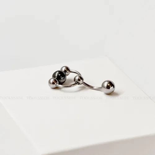 Vista 7 de Piercing de capucha para piercing genital Vch Piercing Vertical 0.49 oz Piercing de capucha para mujer Vch Jewelry Vertical Hood, Metal, Hematita