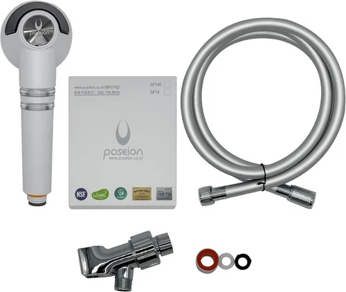 Vista 9 de POSEION BT100 DG - Cabezal de ducha filtrado de mano, alta presión, filtro de sedimentos magnetizado, corriente de agua ultrafina, comodidad similar