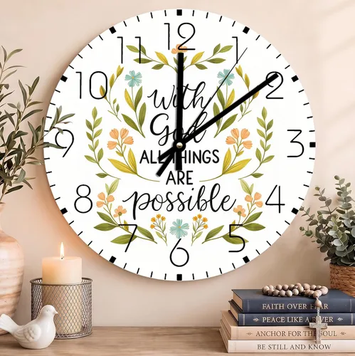 Vista 147 de Reloj con versículo bíblico con citas de Jesús, relojes de 0929Regalos Cristianos (2)