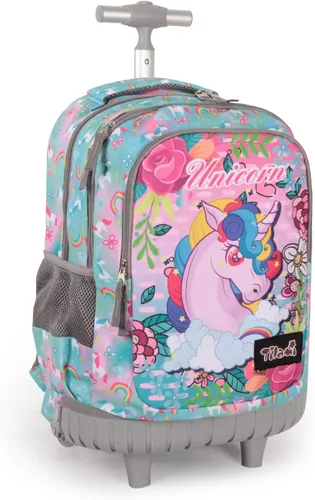 Vista 32 de Tilami Mochila con ruedas para niños y niñas, astronauta