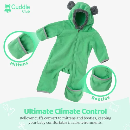 Vista 121 de Enterizo de vellón para bebé, rómper de una sola pieza con capucha para niños, ropa para exteriores, chaqueta infantil