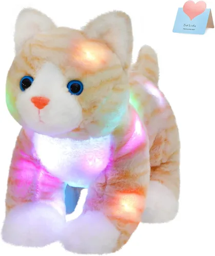 Vista 22 de Glow Guards - Cachorro de peluche azul, de 15 pulgadas, musical, suave, con luces ledes nocturnas, para Navidad, Día del Niño y cumpleaños.
