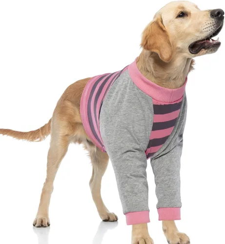 Vista 18 de FUAMEY Manga de recuperación para perros con protector de codo, camisa para perros para dejar de lamer las articulaciones, traje de manga larga