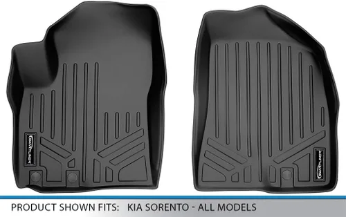 Vista 4 de MAXLINER - Juego de alfombrillas de primera fila, color negro para Kia Sorento 2011-2013